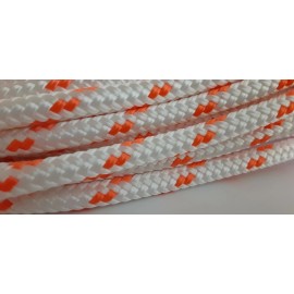 Valley 5/16 x 200 ft. Double Braid-Yacht Braid polyester rope hank. White/Orange