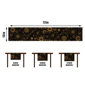 Linen Ouija Boards Decorations Ouija Table Runner Astrology Decor Occult Moon Tablecloth Ouija Decorations and Supplies for Home Kitchen Table-13×72’’