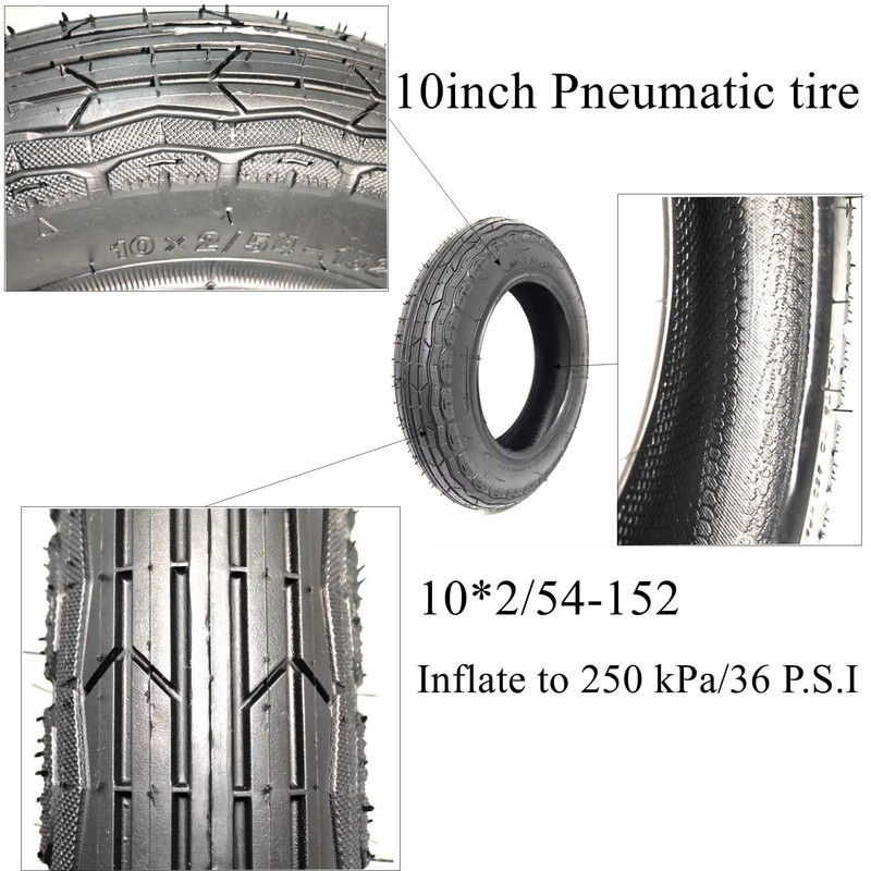 Electric Scooter tire,Scooter tires and Inner Tubes,10"Air Filled Tires, Can