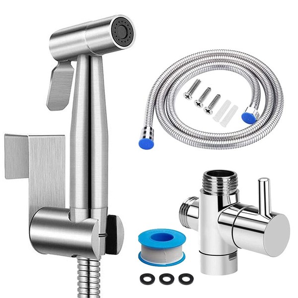 Bidet Pulverizador,TAVZEW Ducha Bidet, Mano Grifos Pulverizador Acero Inoxidable Grifo