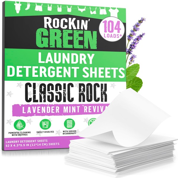 Rockin' Green Travel Laundry Detergent Sheets - Mess-Free Laundry Sheets
