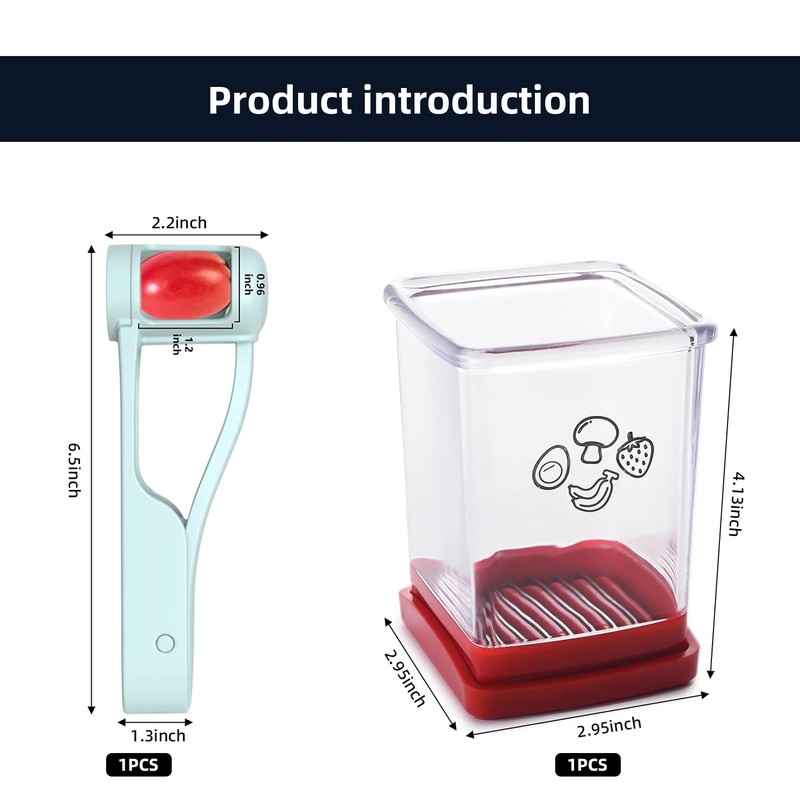 Asphodelia 2PCS Fruit Cutters Includes Grape Cutter and Cup Cutter,Grape