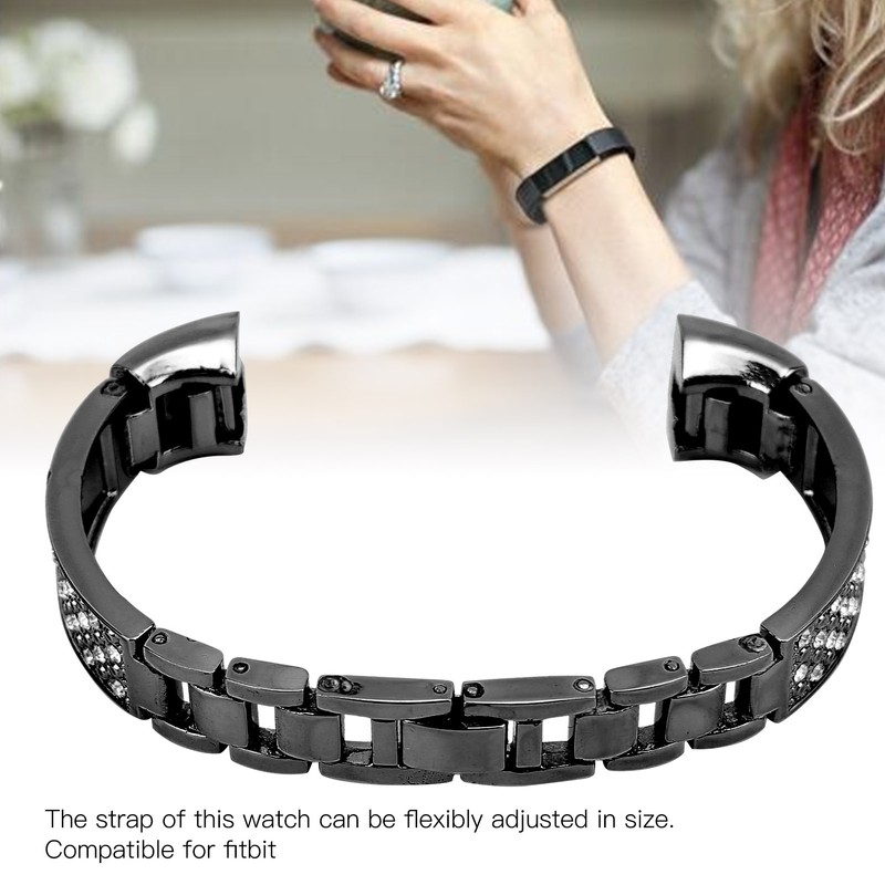 Stainless Steel Bracelet Women Inlay Rhinestones Wristband Wrist Decoration for