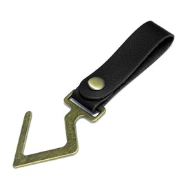 Buer Homie 5 PCS PU Leather Hooks, Multifunctional Leather Hangers, S-Type，Black