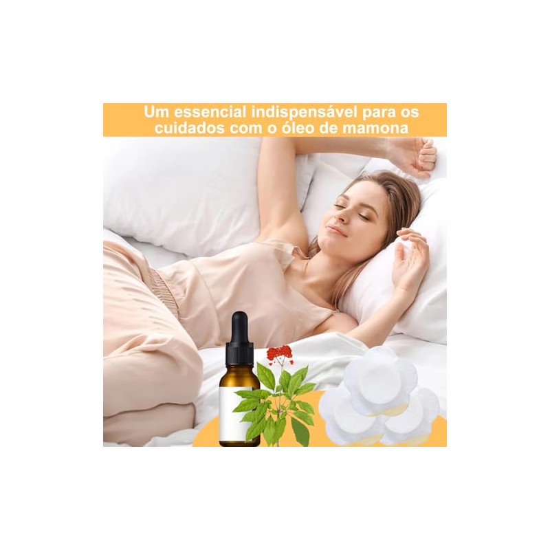 100 Parches Autoadhesivos de Aceite de Ricino para Ombligo, Sin