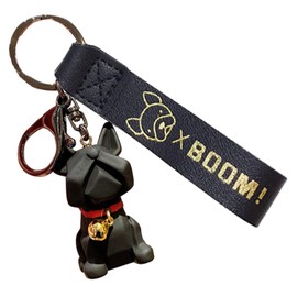 BRACO - French Bulldog Keychain, French Bulldog Keychain, Fashion Bulldog Keychain, French Punk Bulldog Keychain, Leather Keychain for Decorating Backpacks, Couple, Suitcases