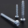 Wensilon 3/8" x 3" Zinc Plated Large Diameter Concrete Screw