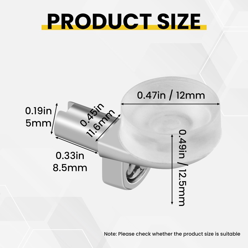 SATUY 5mm Shelf Support Peg with Suction Cup, Heavy Duty