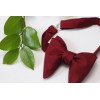 Camellucci Men's Self tied Bow Tie Maroon Silk Butterfly Bowtie