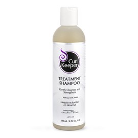 Curl Keeper Treatment Shampoo for Curly Hair, 8 Fl Oz - Daily Hair Shampoo Gently Cleanses & Strengthens All Curl Types - Rebuilds & Restores Damaged Hair - Water Based & Sulfate Free Shampoo