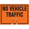 AccuformNMC "No Vehicle Traffic" Traffic Cone Top Sign, Combine With