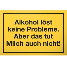 DankeDir! Alcohol Problems Plastic Sign with Saying - Funny Gift for Him Gift Idea Birthday Gift Men Boys Party Decoration Accessories Joke Item JGA Accessory Photo Box
