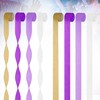 10 Rolls Purple-Gold Party Decorations, Christmas Crepe-Paper Streamers
