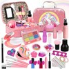 Maquillaje para Niñas- 28 Piezas, Kit de Maquillaje Lavable para