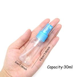 HONBAY 4PCS 30ML Small Portable Reusable Plastic Fine Mist Perfume Spray Bottle Transparent Empty Spray Sprayer Bottle Cosmetic Spray Bottles Transparent Travel Small Bottles (30ML*4)