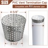 BJADE'S PVC Pipe Termination Cap,Stainless Steel Mesh Screen Vent Cover