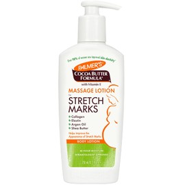 Palmer's Cocoa Butter Formula Loción de Masaje para las Estrías con Manteca de Cacao, Vitamina E, Colágeno, Elastina, Aceite de Argán y Manteca de Karité, Dermatológicamente Probada, 250ml