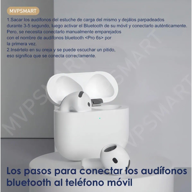 Auricular Inalámbrico Mvpsmart Wireless Headset R60s Bluetooth Color Blanco