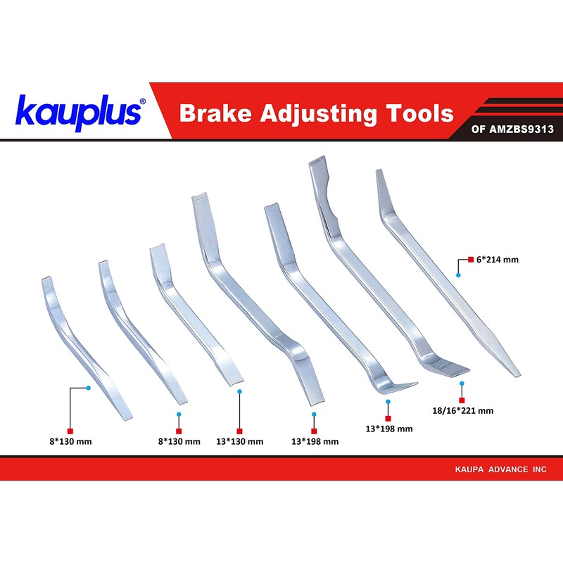 Kauplus Brake Service Kit, 14-Piece Professional Drum Brake Tool Set