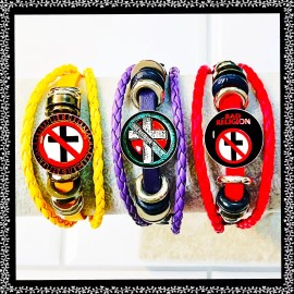 BAD RELIGION  THREE COLOR BRACELETS LOT OF 3