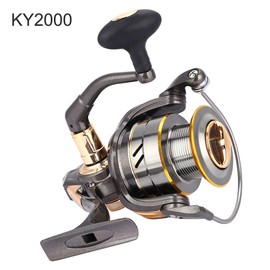 High Gear Ratio Spinning Reel 6.3:1 Metal Arm Wire Spool Hollow Out Design Fishing Reel KY2000