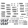 AURORA C-141A STARLIFTER or OTAKI C-5 GALAXY -REPRODUCTION DECALS ONLY!