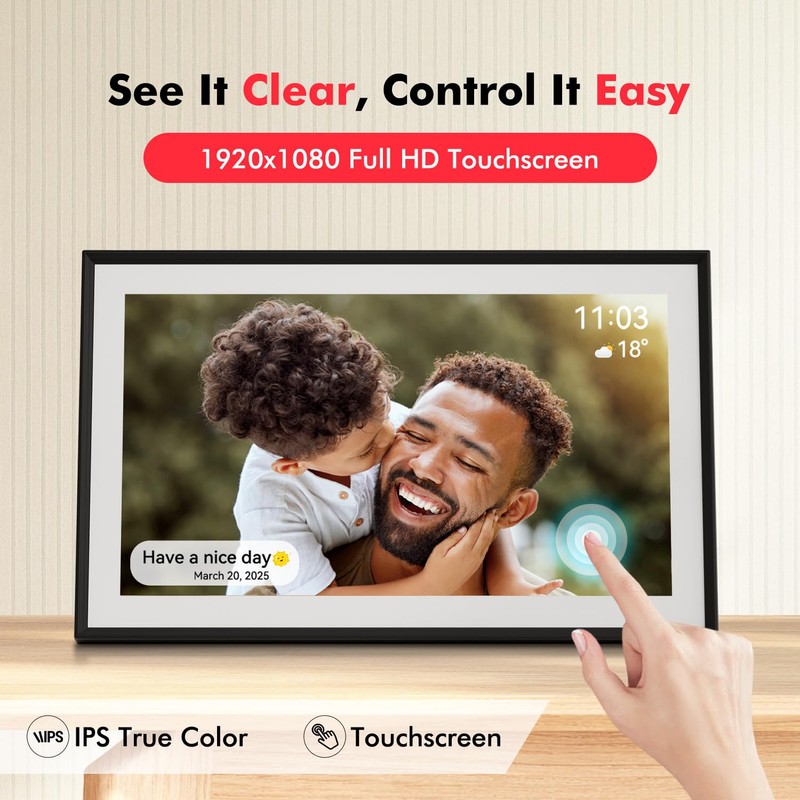 Digital Picture Frame, 15.6 Inch Large Frameo Digital Photo Frame