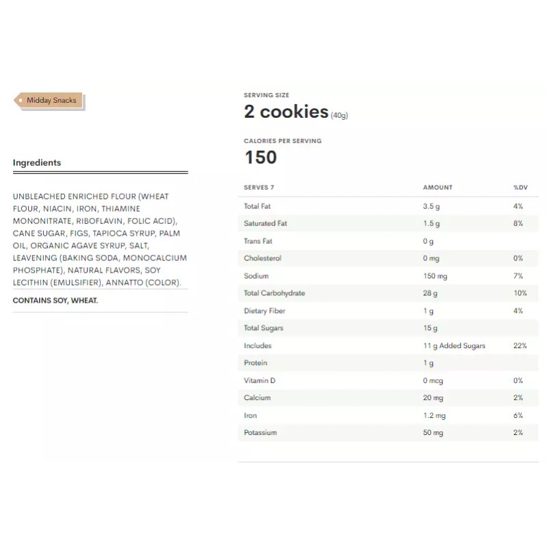 Trader Joe's 2 Packs Trader Joe's Fig Cookies 10 oz