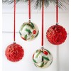 Holiday Lane Christmas Cheer Shatterproof Red and White Ornaments