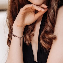 RainSo Fashion Female Texture Pure Copper Magnetic Therapy Bracelet, Suitable for Lovers Girls and Big Mothers, Copper