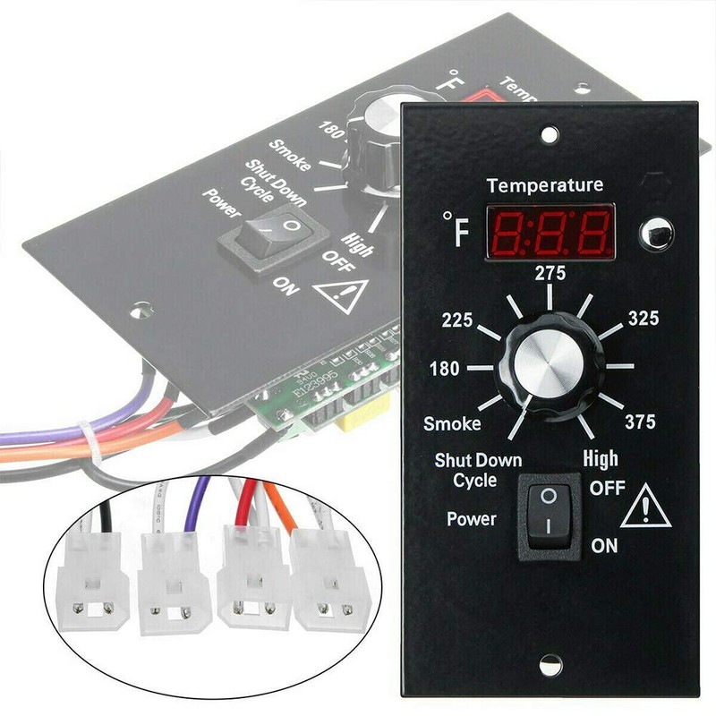 Digital Thermostat Controller, LED Display Temperature Control Panel Barbecue Grill