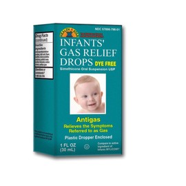 GeriCare Infants Gas Relief Simethicone Drops for Stomach Discomfort, Safe & Gentle 20mg Drops, Child Anti-Gas, 1 Fl Oz