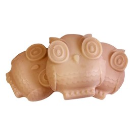3 pc Owl Shaped Shea Butter & Goatmilk Soap Set - Scented Large Bars