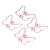 50Pcs Pink Butterflies Paperclip Cartoon Color Plating Innovative Cute Paperclips