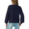 GRECERELLE Women's Chunky Open Front Long Sleeve V-Neck Button Knit