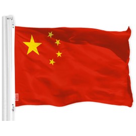 G128 China Chinese Flag | 3x5 Ft | LiteWeave Pro Series Printed 150D Polyester | Country Flag, Indoor/Outdoor, Vibrant Colors, Brass Grommets, Thicker and More Durable Than 100D 75D Polyester