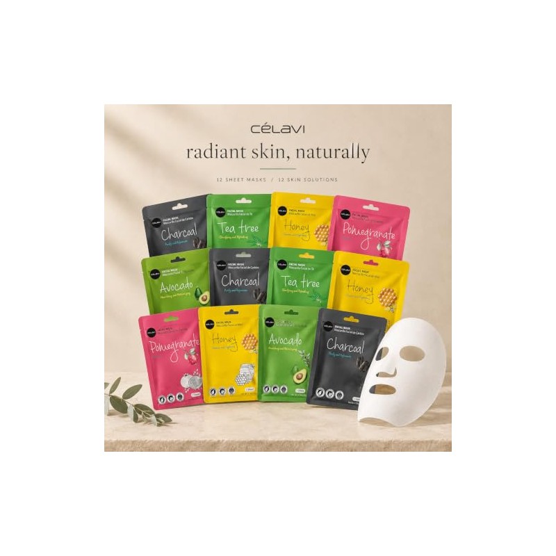 Celavi Essence Facial Mask Paper Sheet Korea Skin Care Moisturizing