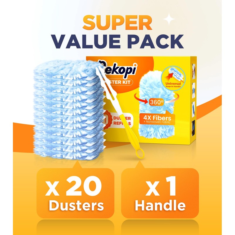 Heavy Duty Duster Refills for Swiffer Duster, 20 Count Duster