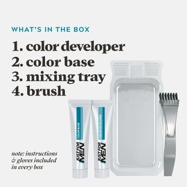 JUST FOR MEN Color Gel Mustache & Beard M-45, Dark Brown (Value Pack of 4)