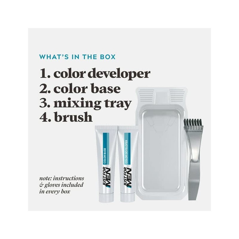 JUST FOR MEN Color Gel Mustache & Beard M-45, Dark