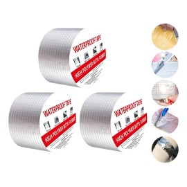 Cinta Impermeable AUVYI Adhesiva 3 Unidades 10cm x 10m Para Sellar Fugas y Goteras