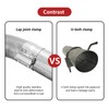 5" Stainless Steel Exhaust Clamp,Universal Muffler Clamp Lap Joint,Anti-Rust&Corrosion Resistant,Band