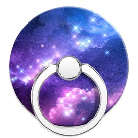 NCHomesy Cell Phone Ring Holder for Smartphone,360 Degree Rotation Finger Kickstand Phone Diamond Ring Stand Grip - Pink and Blue Galaxy.JPEG
