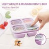 Luriseminger 5 Pack Bento Lunch Box,4 Compartment Snack Containers,Divided Snack