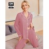 Ekouaer Womens Pajama Sets Long Sleeve Sleepwear Soft Button Down