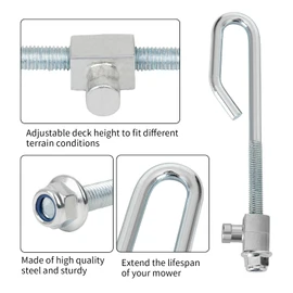Bularie GX24864 GX21718 Deck Lift Hanger Rod Kit for John Dee re Lawn Mower - Deck Lift Link Kit Compatible with JD E130 L100 LA120 L120 Lawn Mower Tractor with Bolt Trunnion Washer Nut - 2 Set