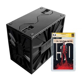 BCW Graded Comic Book Bin, Black, Fits Up to 30 Graded Comic Book Slabs, Acid Free Comic Book Storage, Heavy Duty Plastic Comic Storage Box, Stackable Graded Comics Box, Includes Partition