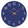 Lafocuse 12 Inch Silent Navy Blue Wall Clock Battery Operated,