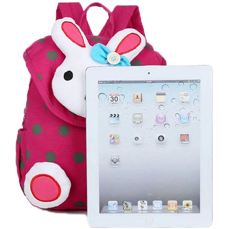 J26 Bunny Rabbit 3D Motif Children's Backpack Nursery Rabbit Satchel