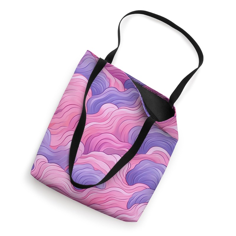Abstract Pink Ocean Wave Tote Bag